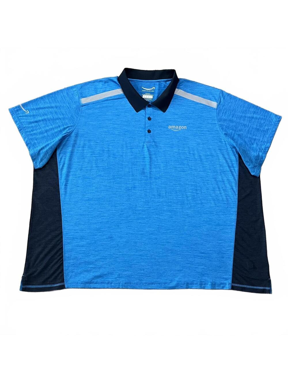 Amazon Delivery Mens High Heat Polo Shirt Blue Size 4XL